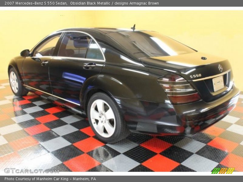 Obsidian Black Metallic / designo Armagnac Brown 2007 Mercedes-Benz S 550 Sedan