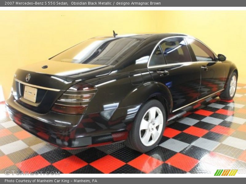 Obsidian Black Metallic / designo Armagnac Brown 2007 Mercedes-Benz S 550 Sedan