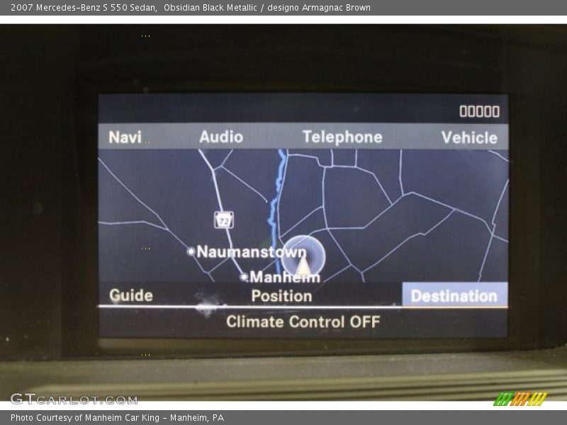Obsidian Black Metallic / designo Armagnac Brown 2007 Mercedes-Benz S 550 Sedan
