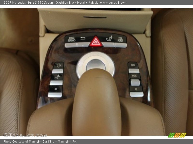 Obsidian Black Metallic / designo Armagnac Brown 2007 Mercedes-Benz S 550 Sedan