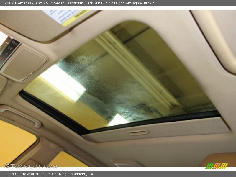 Obsidian Black Metallic / designo Armagnac Brown 2007 Mercedes-Benz S 550 Sedan