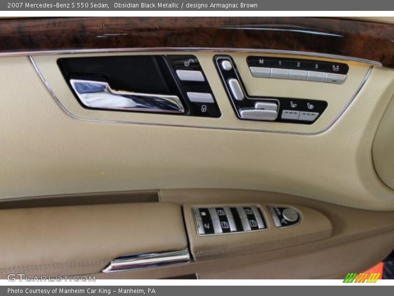 Obsidian Black Metallic / designo Armagnac Brown 2007 Mercedes-Benz S 550 Sedan