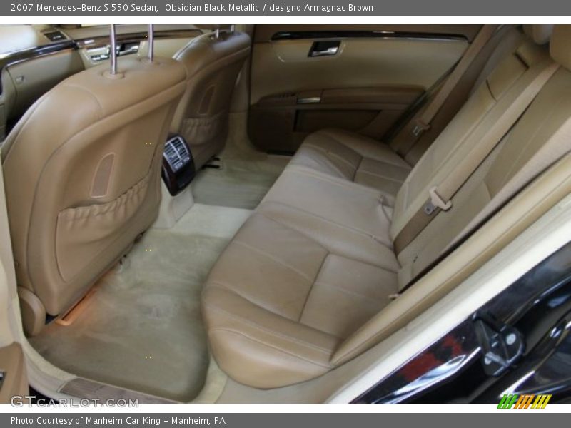 Obsidian Black Metallic / designo Armagnac Brown 2007 Mercedes-Benz S 550 Sedan