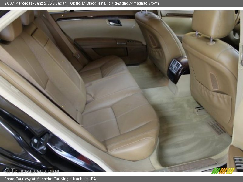 Obsidian Black Metallic / designo Armagnac Brown 2007 Mercedes-Benz S 550 Sedan