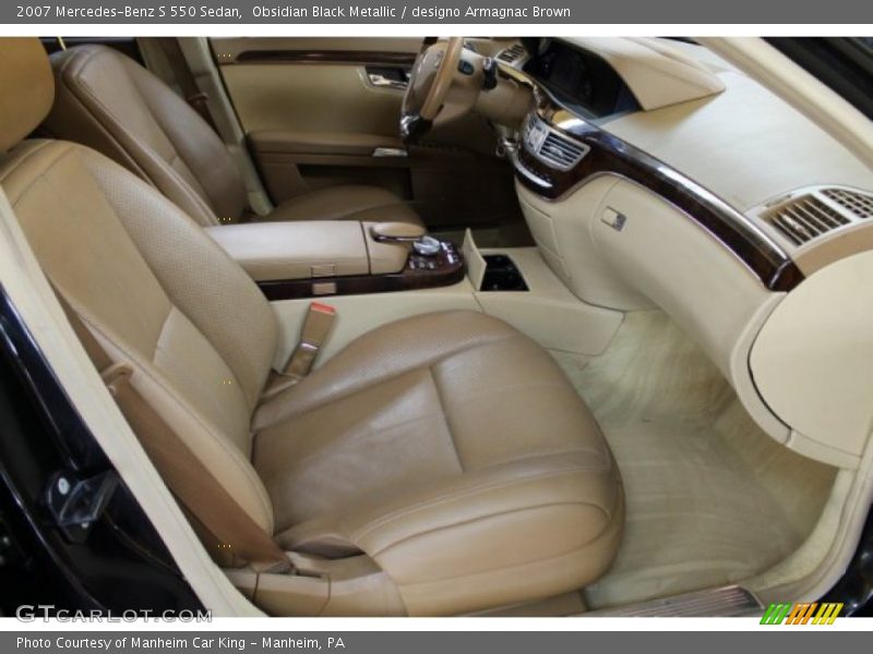 Obsidian Black Metallic / designo Armagnac Brown 2007 Mercedes-Benz S 550 Sedan