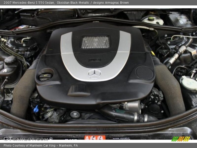 Obsidian Black Metallic / designo Armagnac Brown 2007 Mercedes-Benz S 550 Sedan