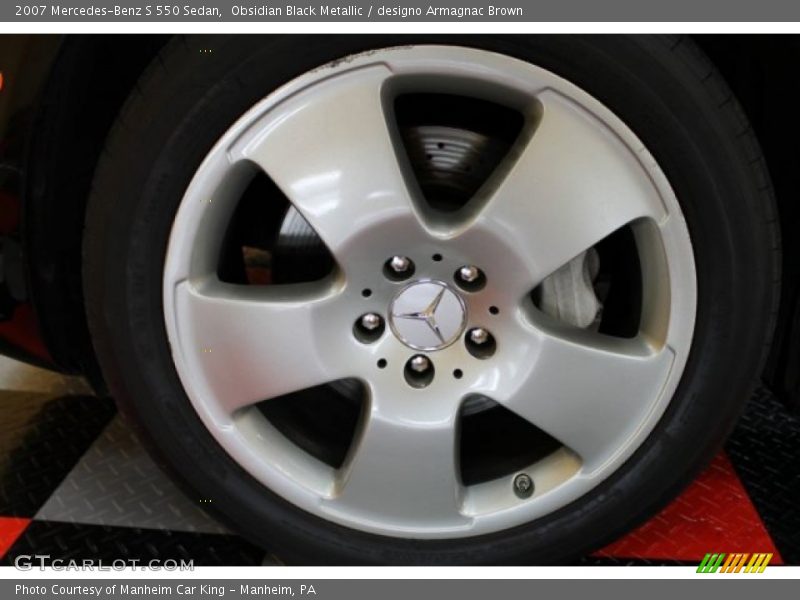 Obsidian Black Metallic / designo Armagnac Brown 2007 Mercedes-Benz S 550 Sedan