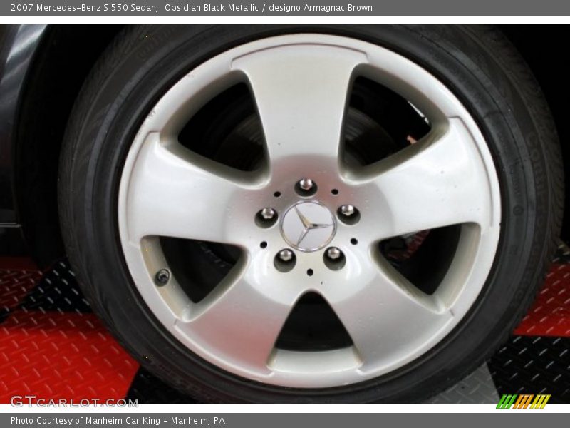 Obsidian Black Metallic / designo Armagnac Brown 2007 Mercedes-Benz S 550 Sedan