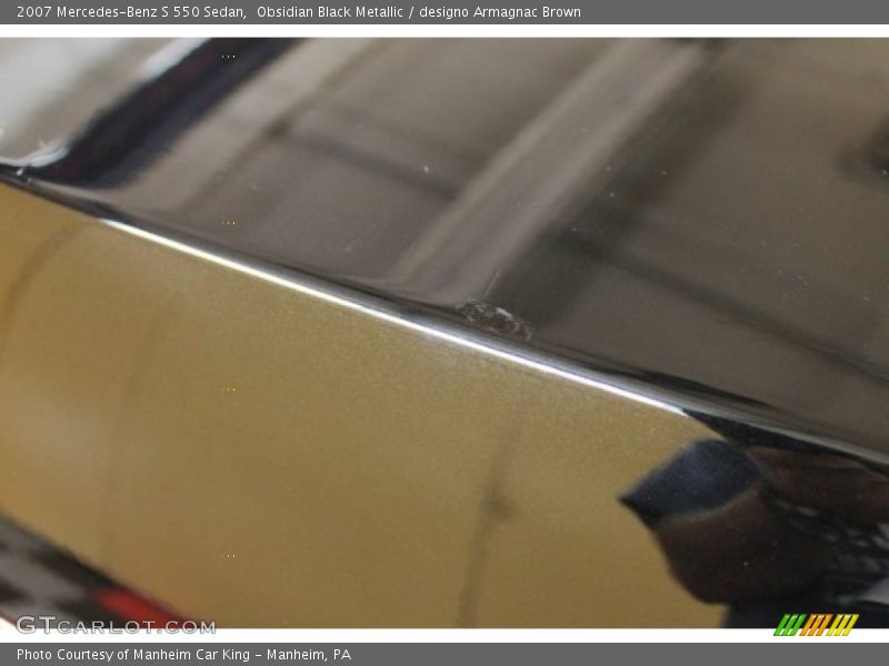 Obsidian Black Metallic / designo Armagnac Brown 2007 Mercedes-Benz S 550 Sedan
