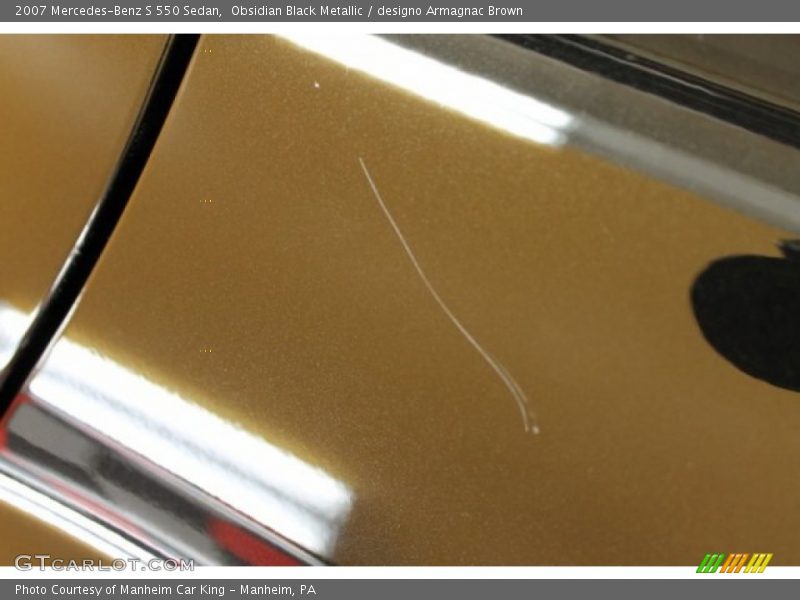 Obsidian Black Metallic / designo Armagnac Brown 2007 Mercedes-Benz S 550 Sedan