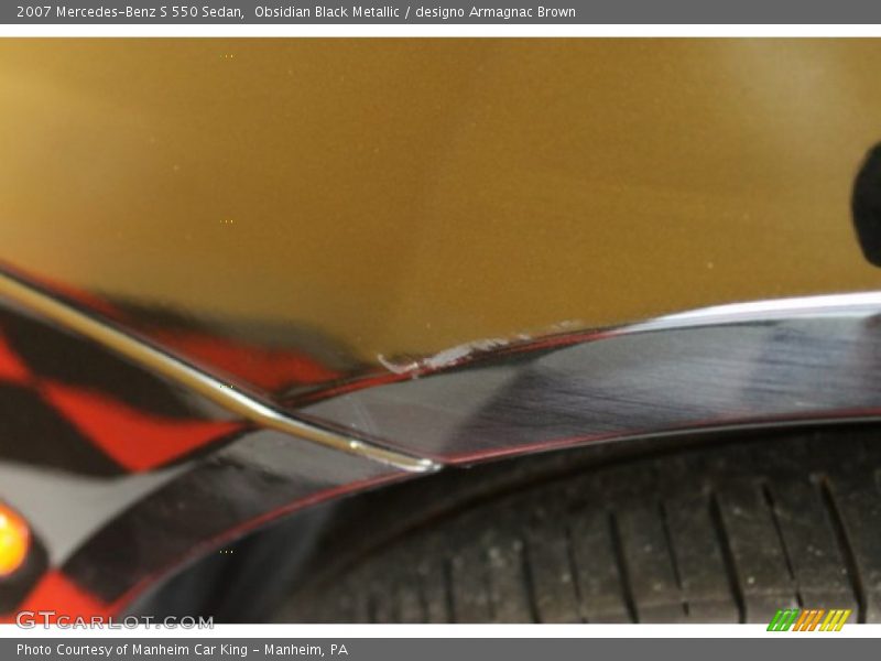 Obsidian Black Metallic / designo Armagnac Brown 2007 Mercedes-Benz S 550 Sedan
