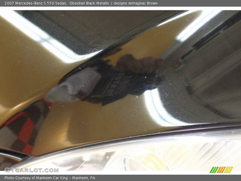 Obsidian Black Metallic / designo Armagnac Brown 2007 Mercedes-Benz S 550 Sedan