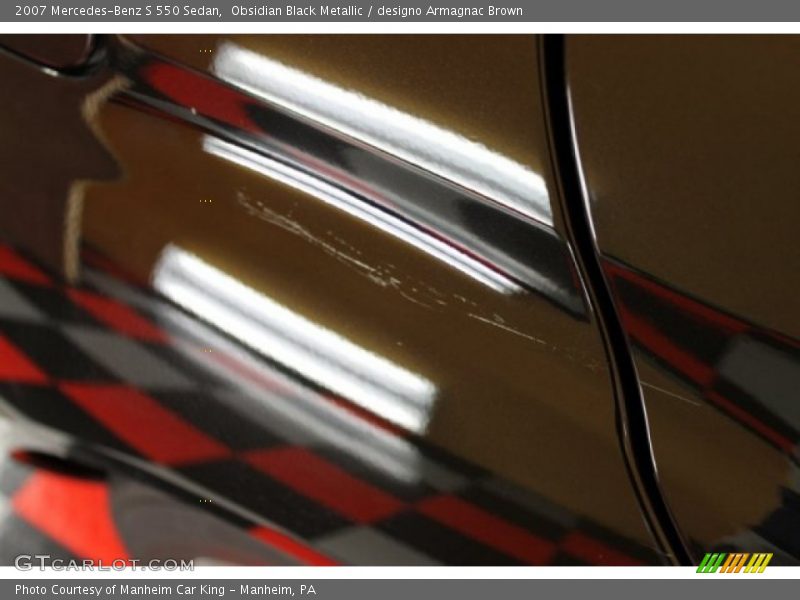 Obsidian Black Metallic / designo Armagnac Brown 2007 Mercedes-Benz S 550 Sedan