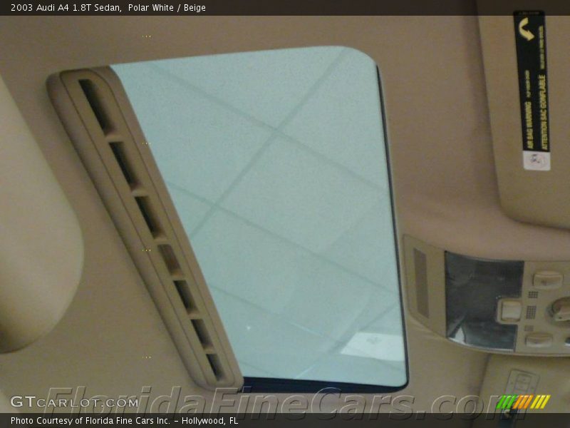 Polar White / Beige 2003 Audi A4 1.8T Sedan