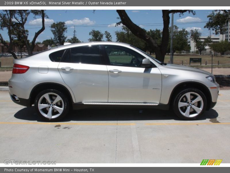 Mineral Silver Metallic / Oyster Nevada Leather 2009 BMW X6 xDrive50i