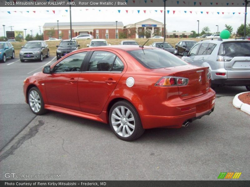 Rotor Glow Metallic / Black 2011 Mitsubishi Lancer RALLIART AWD