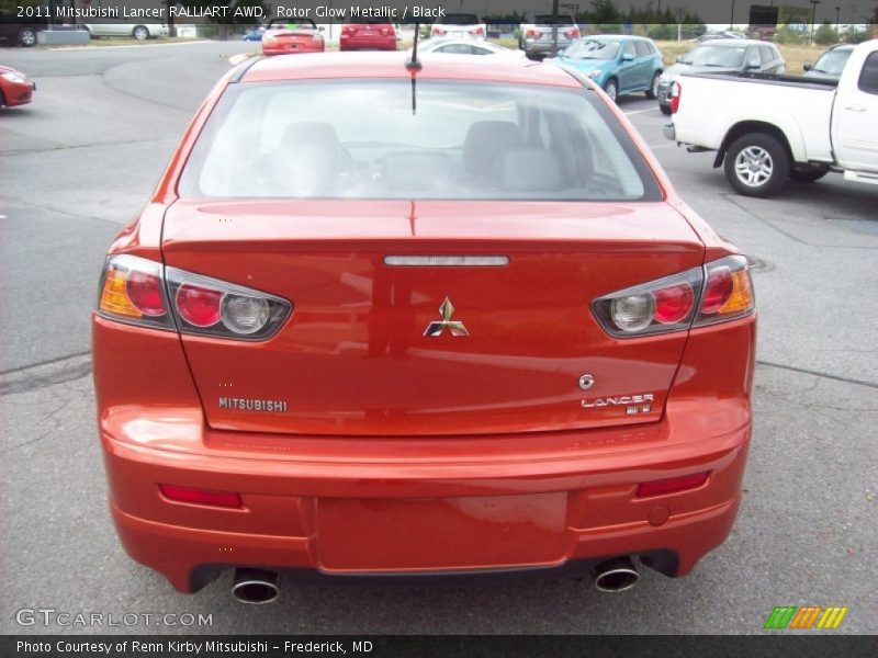 Rotor Glow Metallic / Black 2011 Mitsubishi Lancer RALLIART AWD