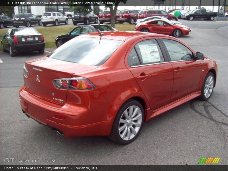 Rotor Glow Metallic / Black 2011 Mitsubishi Lancer RALLIART AWD