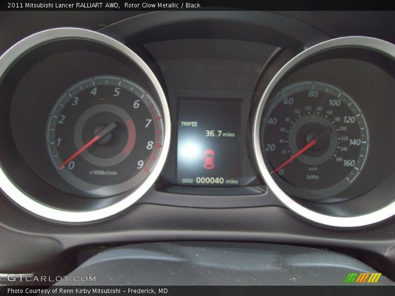 Rotor Glow Metallic / Black 2011 Mitsubishi Lancer RALLIART AWD