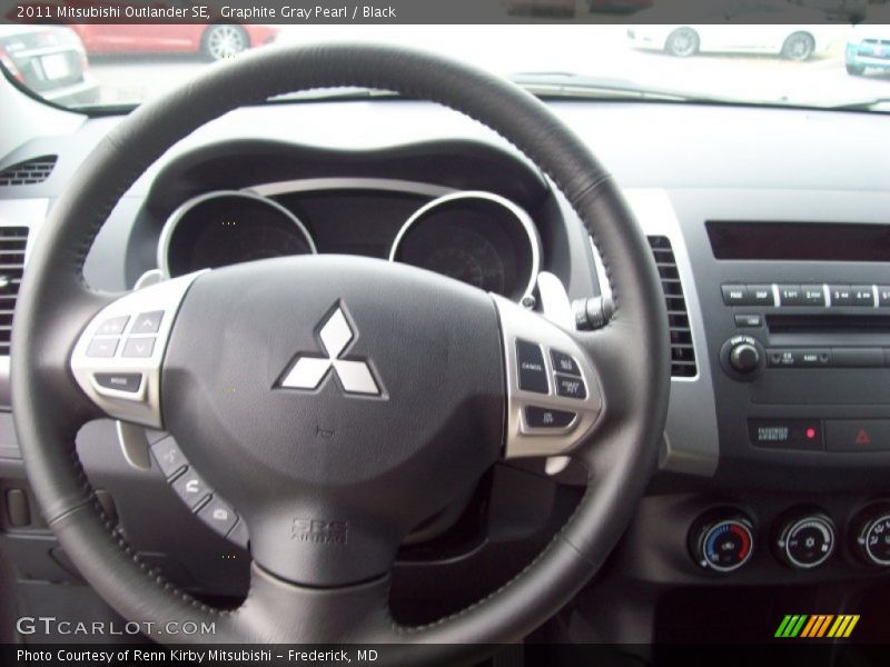 Graphite Gray Pearl / Black 2011 Mitsubishi Outlander SE