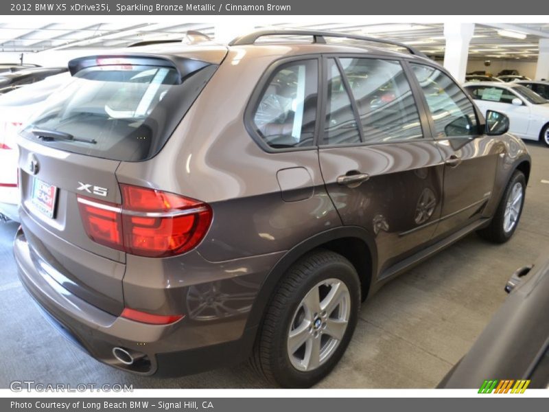 Sparkling Bronze Metallic / Cinnamon Brown 2012 BMW X5 xDrive35i