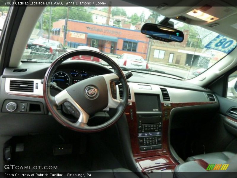 White Diamond / Ebony 2008 Cadillac Escalade EXT AWD