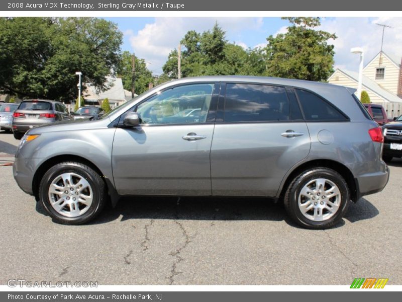 Sterling Gray Metallic / Taupe 2008 Acura MDX Technology