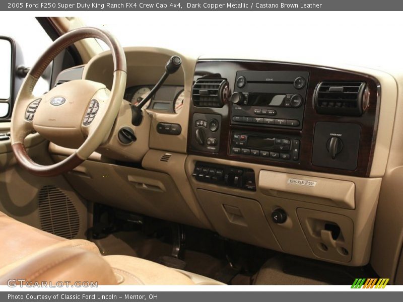 Dark Copper Metallic / Castano Brown Leather 2005 Ford F250 Super Duty King Ranch FX4 Crew Cab 4x4