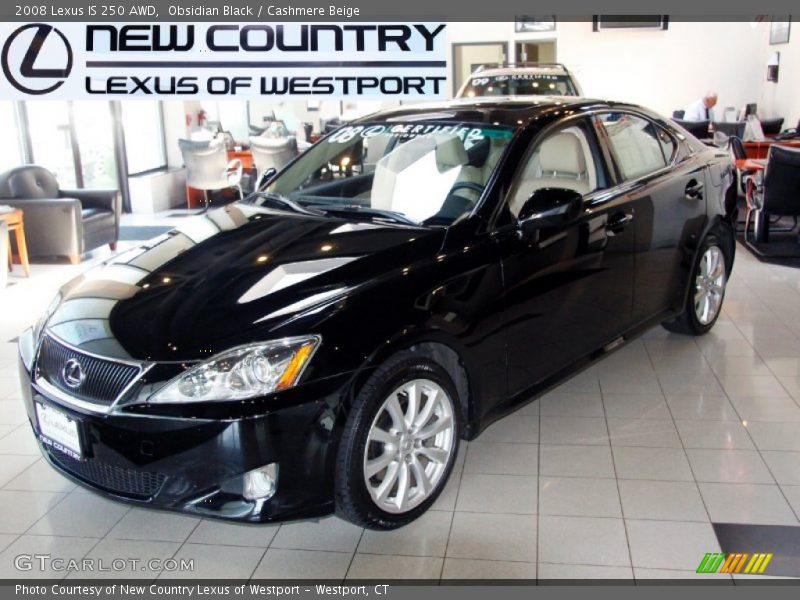 Obsidian Black / Cashmere Beige 2008 Lexus IS 250 AWD