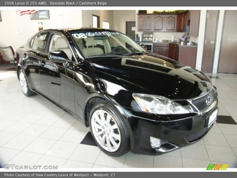 Obsidian Black / Cashmere Beige 2008 Lexus IS 250 AWD