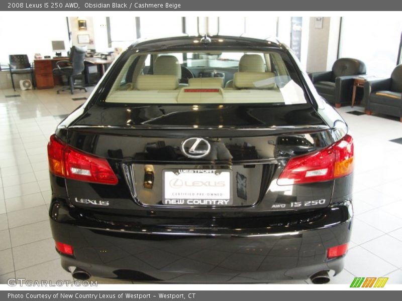 Obsidian Black / Cashmere Beige 2008 Lexus IS 250 AWD
