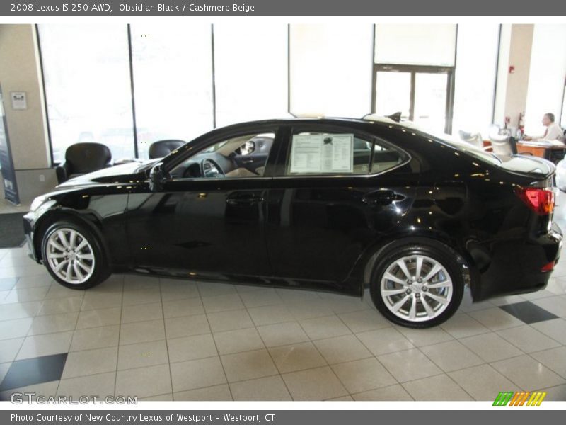 Obsidian Black / Cashmere Beige 2008 Lexus IS 250 AWD