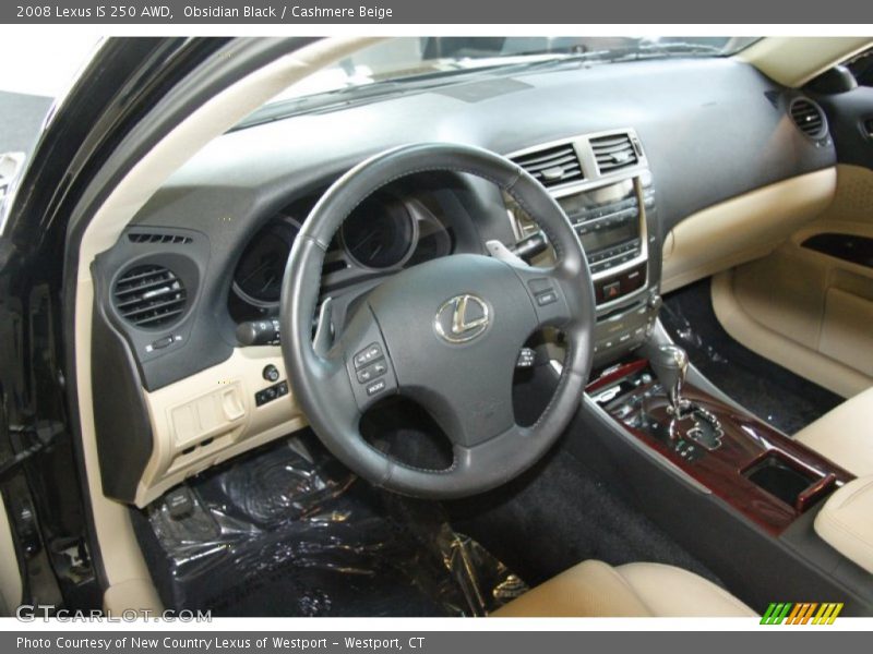 Obsidian Black / Cashmere Beige 2008 Lexus IS 250 AWD