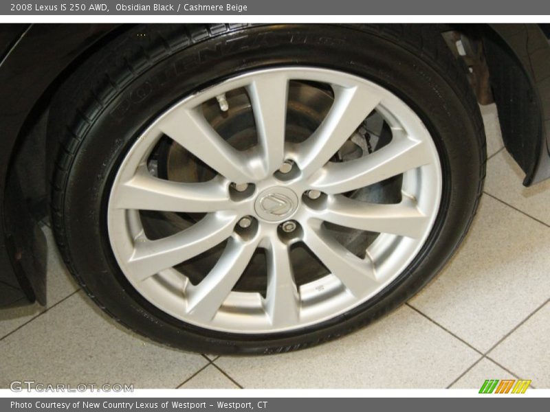 Obsidian Black / Cashmere Beige 2008 Lexus IS 250 AWD