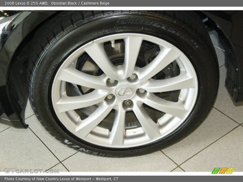 Obsidian Black / Cashmere Beige 2008 Lexus IS 250 AWD