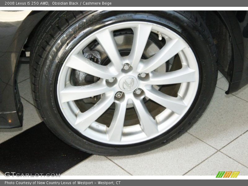 Obsidian Black / Cashmere Beige 2008 Lexus IS 250 AWD