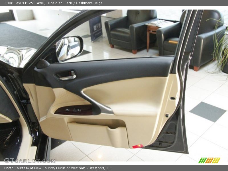 Obsidian Black / Cashmere Beige 2008 Lexus IS 250 AWD