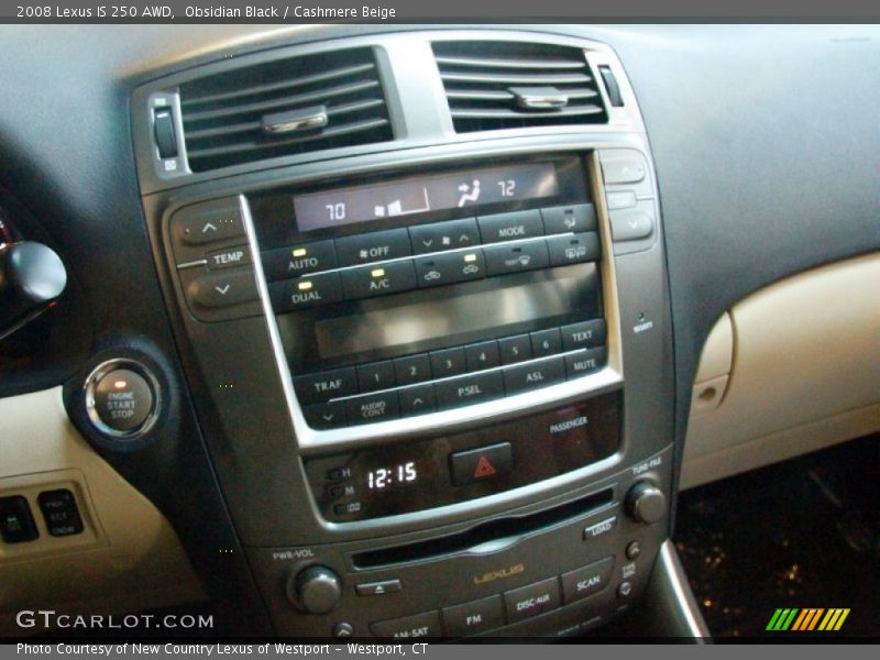 Obsidian Black / Cashmere Beige 2008 Lexus IS 250 AWD