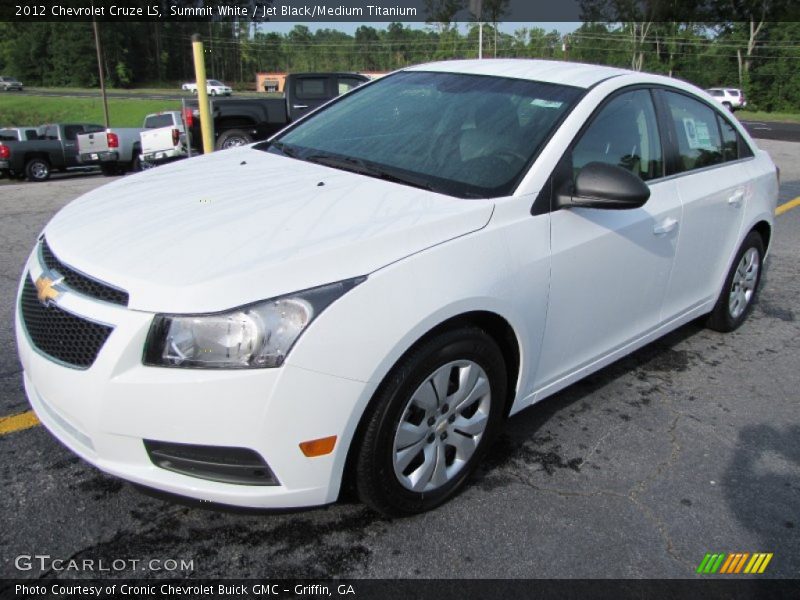 Summit White / Jet Black/Medium Titanium 2012 Chevrolet Cruze LS