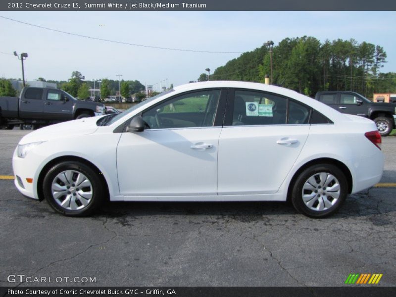 Summit White / Jet Black/Medium Titanium 2012 Chevrolet Cruze LS