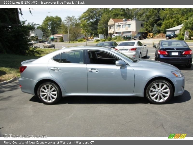 Breakwater Blue Metallic / Black 2009 Lexus IS 250 AWD
