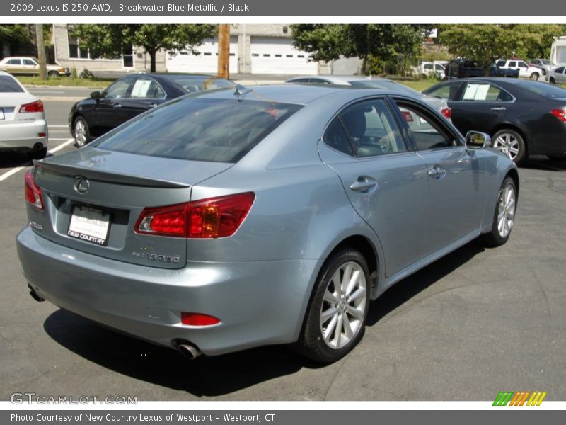 Breakwater Blue Metallic / Black 2009 Lexus IS 250 AWD