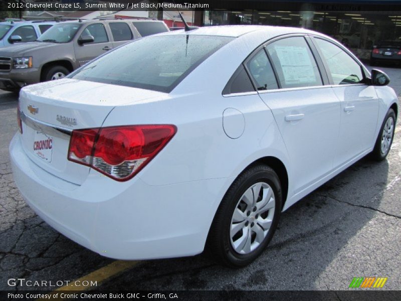Summit White / Jet Black/Medium Titanium 2012 Chevrolet Cruze LS
