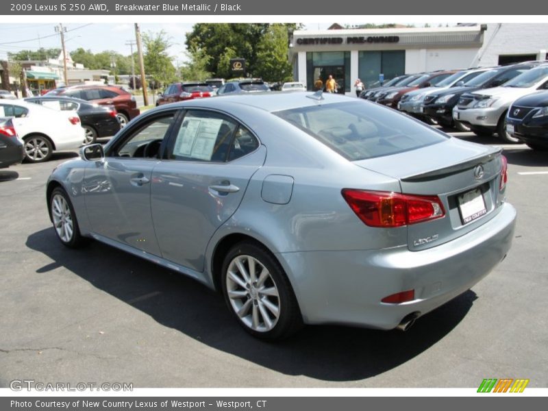 Breakwater Blue Metallic / Black 2009 Lexus IS 250 AWD