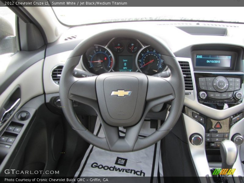 Summit White / Jet Black/Medium Titanium 2012 Chevrolet Cruze LS