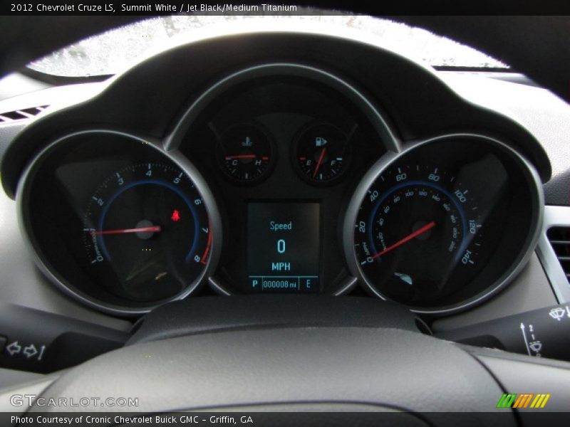 Summit White / Jet Black/Medium Titanium 2012 Chevrolet Cruze LS