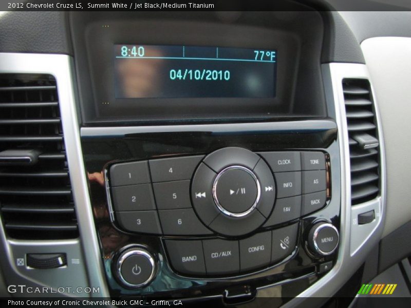 Summit White / Jet Black/Medium Titanium 2012 Chevrolet Cruze LS