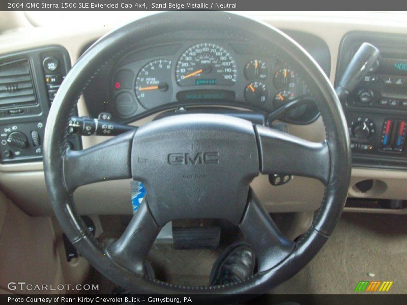 Sand Beige Metallic / Neutral 2004 GMC Sierra 1500 SLE Extended Cab 4x4