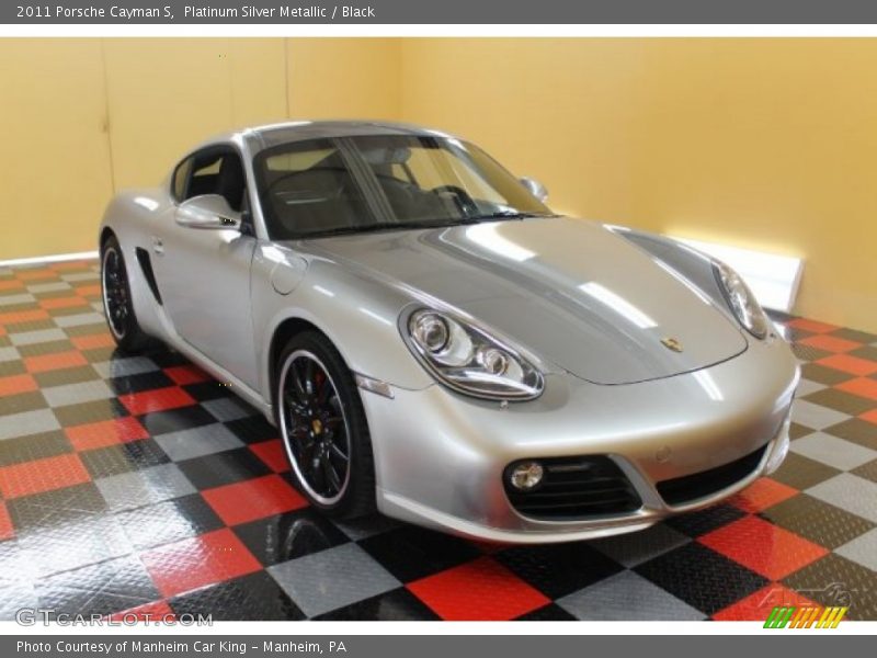 Platinum Silver Metallic / Black 2011 Porsche Cayman S