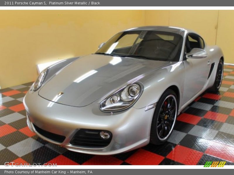 Platinum Silver Metallic / Black 2011 Porsche Cayman S